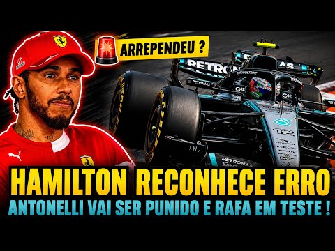 HAMILTON ARREPENDIDO? PILOTO RECONHECE ERRO! PUNIÇÃO PARA ANTONELLI | FORMULA 1