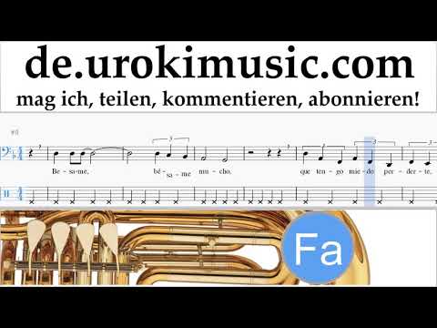 Tuba Lernen Besame Mucho Tabulatur Teil#2 um-b995