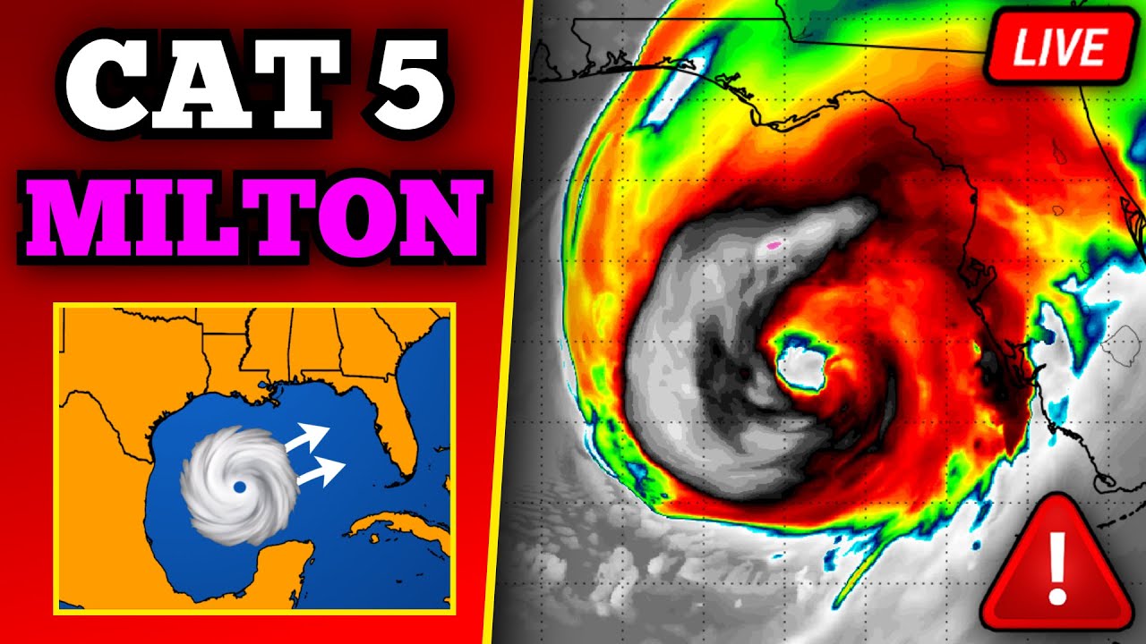 🔴 BREAKING Hurricane Milton Becomes Category 5 Hurricane - Catastrophic Impacts Expected In Florida