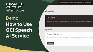 Download the video "Using Oracle Cloud Infrastructure Speech AI Service: Demo"