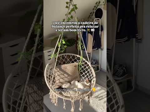 Cadeira de balanço perfeita pra relaxa e ler um bom livro. 🛋✨📖