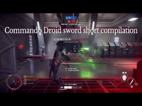 Star Wars Battlefront 2: Commando Droid sword short compilation