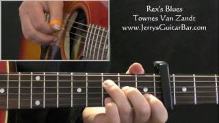How To Play Townes Van Zandt Rex&#39;s Blues (intro only)