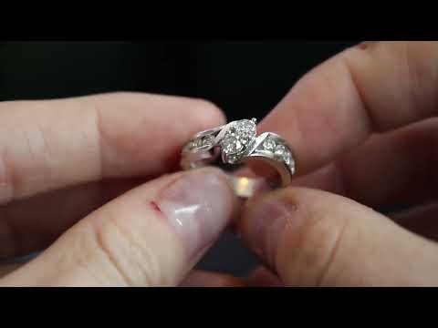 diamond platinum ring 1.00ct size 7 pt900 eternity theopaloutlet VIDEO wedding