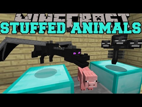 Minecraft: STUFFED ANIMALS (MOB TROPHIES WITH SOUND EFFECTS!) Mod Showcase