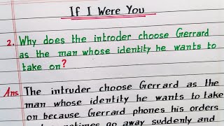 Why does the intruder choose Gerrard as the man whose identity he wants to take on? If I Were You