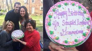 See Daughter Surprise Mom With Hilarious Pregnancy Announcement on Birthday Cake
