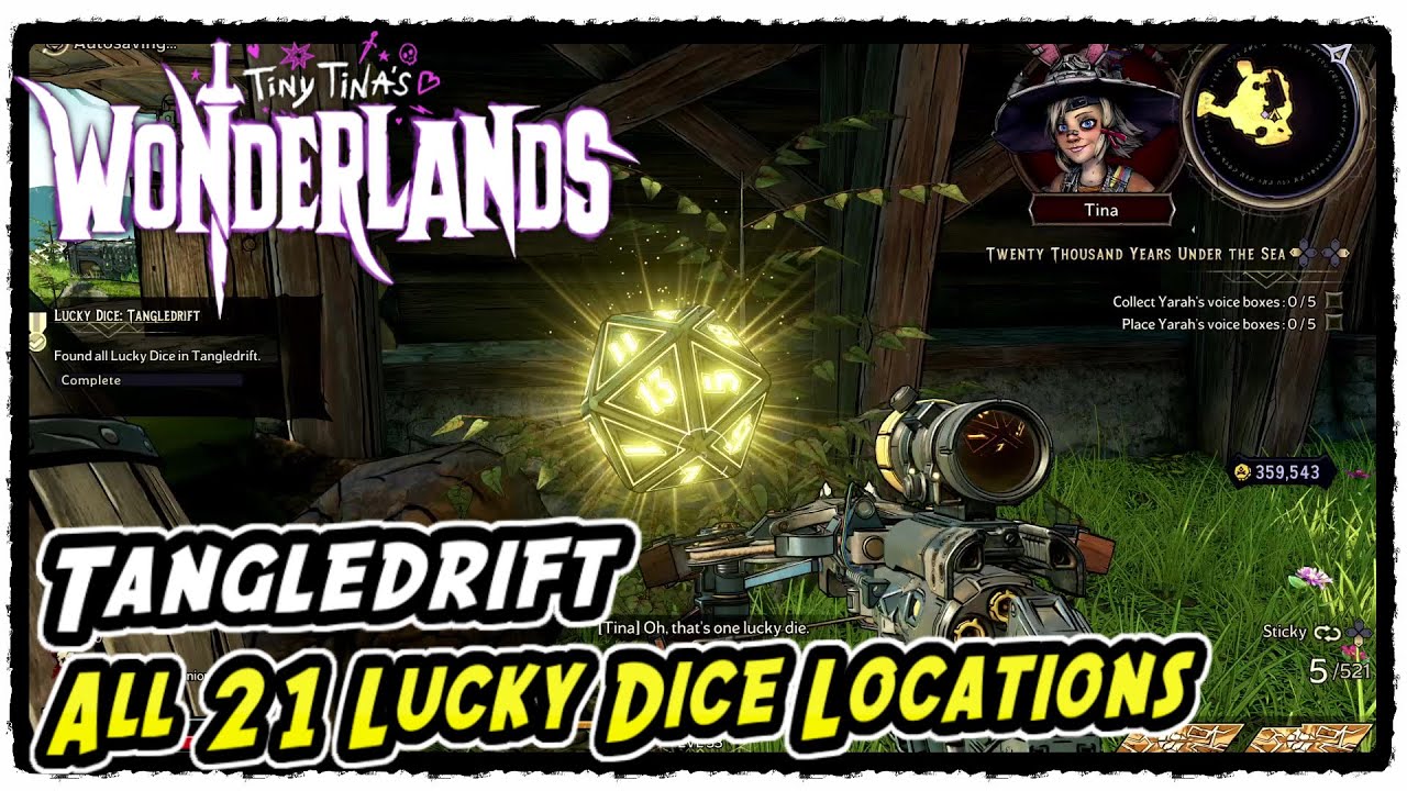 Tangledrift All 21 Lucky Dice Locations in Tiny Tina's Wonderlands Hiijo