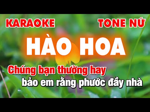 Hào Hoa Remix Karaoke - Nhạc Sống Tone Nữ