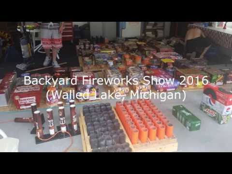 Backyard fireworks show 2016 Walled Lake, Michigan