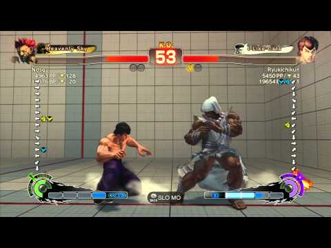 Fujino (Akuma) vs Ryukichikun (Fei Long) - SSF4 Arcade Edition Xbox Live Ranked Match