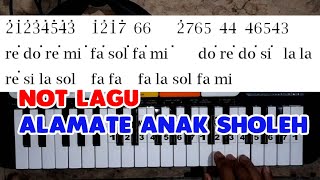 Download lagu Alamate Anak Sholeh - Not Lagu Piano / Pianika untuk Drum Band / Marching Band mp3