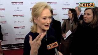 'Extra' Raw: Meryl Streep at 'Iron Lady' NYC Premiere
