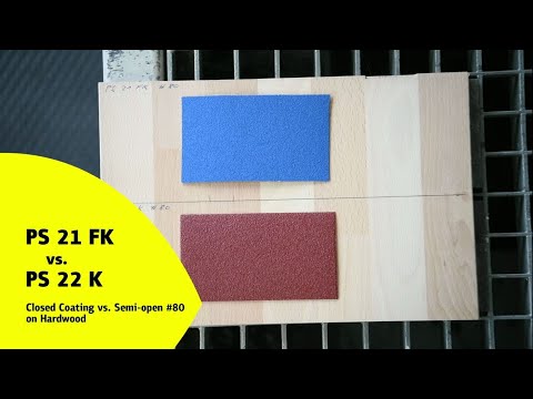 Closed Coating vs. Semi-open sandpaper, on hardwood(beech) | usage video