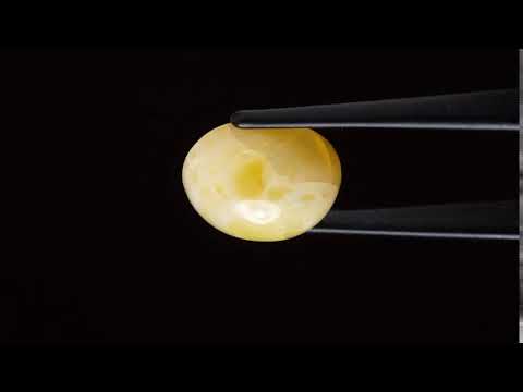 Натуральный желтый Опал овал 12.2x10.0мм 5.11ct видео