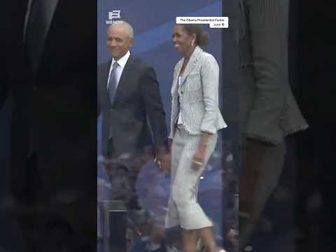 Obama family, former presidents attend Obama Presidential Center grand opening