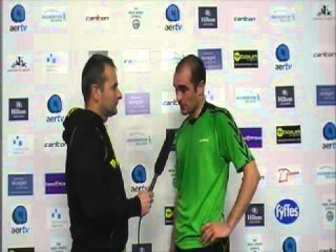 Irish Open 2012 Mens Singles Semi Scott Evans (IRE) v Lucas Claerbout (FRA) interview