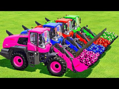 Load And Transport Soccer Balls With Claas Wheel Loaders - Farming Simulator 22