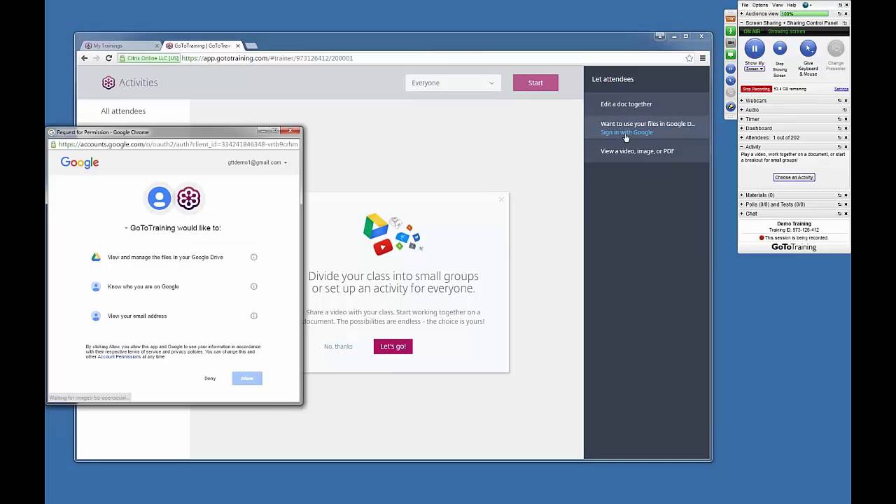 How to add Google Drive to your GoToTraining account.