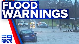 Flood warnings as Victoria smashed by violent rain | 9 News Australia