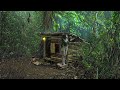 Despite The Rain Building Wood Survival Shelter In Wildlands Bushcraft Camp Part 1