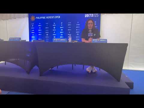 Joanna Garland speaks at Philippine Women's Open in Manila