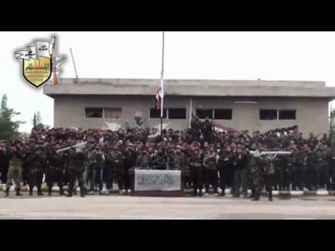 بيان إعلان السيطرة على فوج النقل واستعراض عسكري في محافظة ريف دمشق من قبل لواء الإسلام