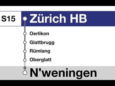 ZVV (SBB) Ansagen » S15 Zürich HB — Niederweningen | Bauarbeiten | SLBahnen