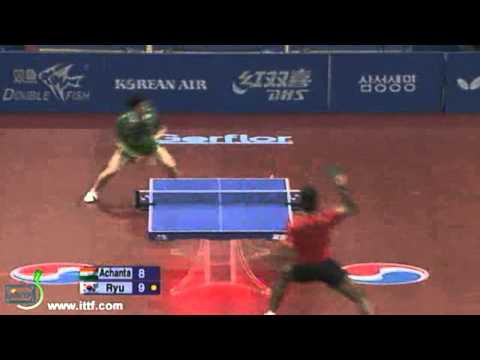 Achanta Sharath Kamal vs Ryu Seung Min[Grand Finals 2010]