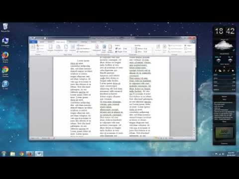 Part of a video titled How To Format a Word Document Like a Newspaper Column - YouTube