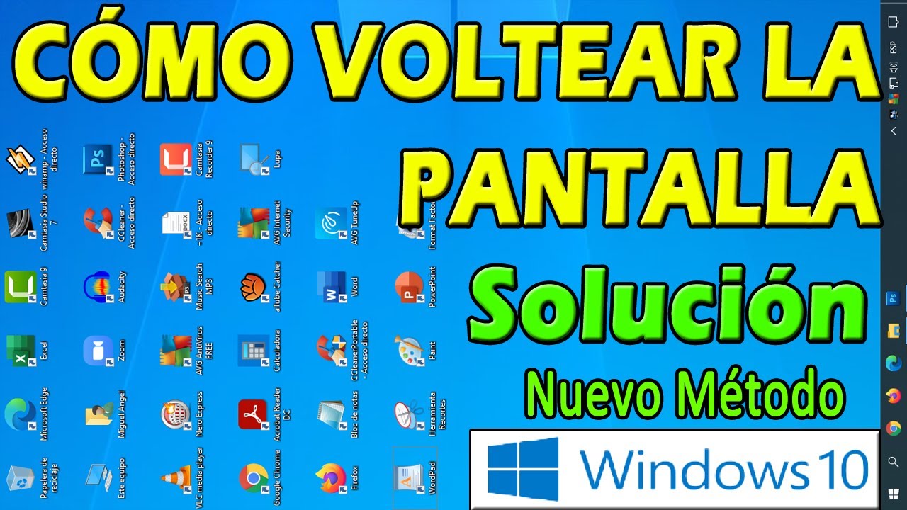 COMO GIRAR LA PANTALLA DE LA PC WINDOWS 10 💻 Voltear Pantalla 🚀Nuevo Método