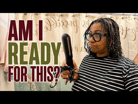 Michelle preparing her fine natural hair to become a straight haired natural, video