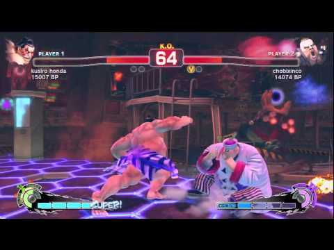 SSF4: kusiro honda (Honda) VS chobixinco (Rufus)