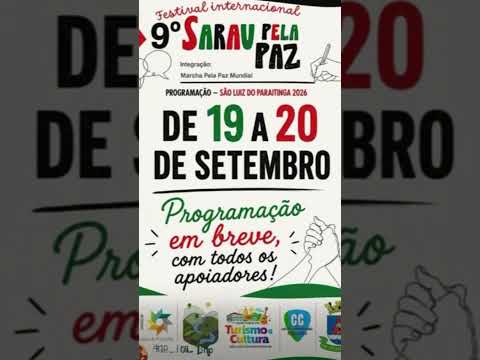 9º Sarau Pela Paz em São Luiz do Paraitinga.