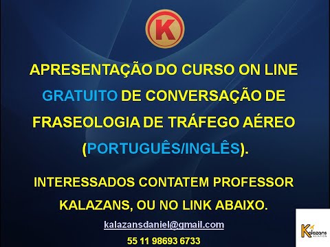 APRESENTAÇÃO DO CURSO GRATUITO DE CONVERSAÇÃO DE FRASEOLOGIA DE TRÁFEGO AÉREO