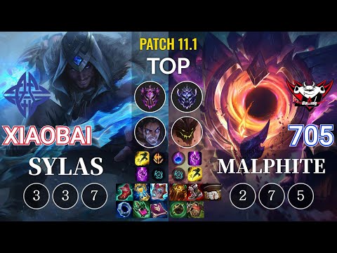 ES Xiaobai Sylas vs JDG 705 Malphite Top - KR Patch 11.1