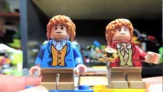 YouTube thumbnail: Target Exclusive Lego Bilbo Baggins Minifigure An Unexpected Journey Blu ray unboxing Review