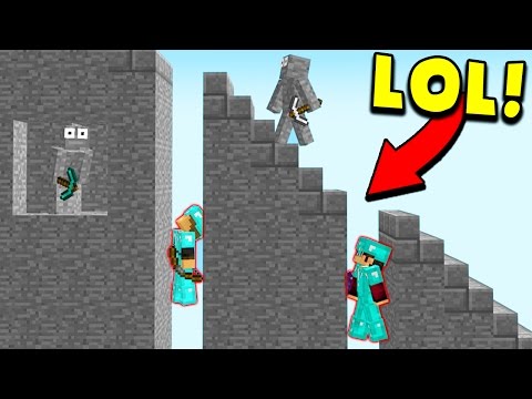 OVERPOWERED INVISIBLE MINECRAFT STAIRCASE TRAP! (Minecraft Trolling)