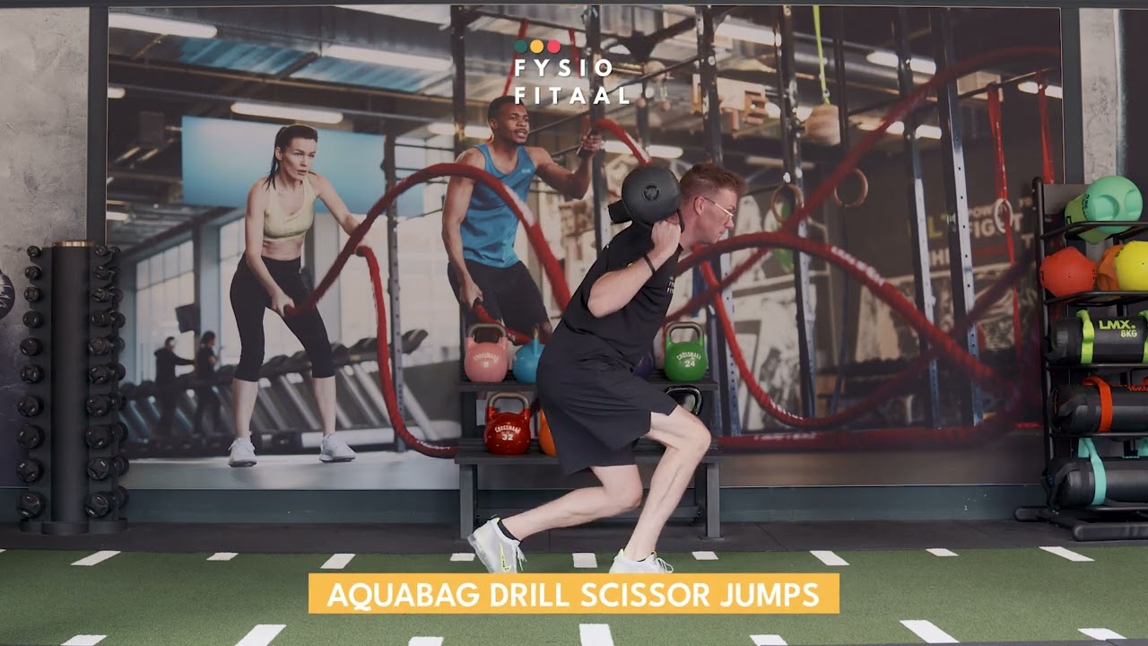 Video thumbnail: Aquabag Drill Scissor Jumps - instructional video