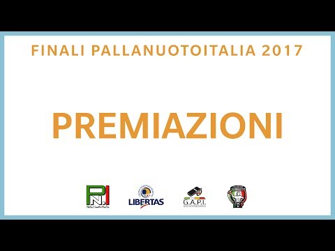 Premiazioni Finali PallaNuotoItalia 2017