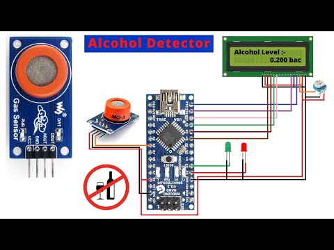 DIY Alcohol Detector | MQ-3 Sensor interfacing with Arduino | Arduino