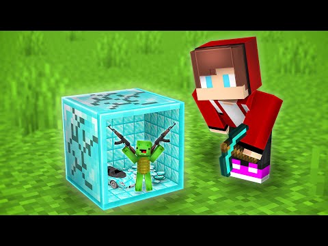 Mikey & JJ - Minecraft - Why JJ Want To DESTROY Mikey’s TINY BASE In DIAMOND BLOCK in Minecraft? (Maizen)