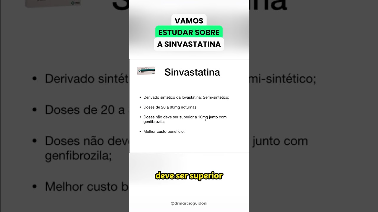 Vamos estudar sobre a Sinvastatina? #Farmacologia