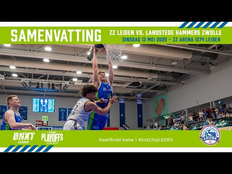 Samenvatting Zorg en Zekerheid Leiden - Landstede Hammers Zwolle, Kwartfinale G1 (13 mei 2025)