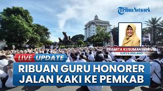 Ribuan Guru Tidak Tetap Ponorogo Gelar Aksi Jalan Kaki ke Pemkab, Minta Keberadaan Diakui