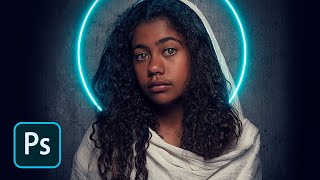 Neon Halo Light Effect Photoshop Tutorial
