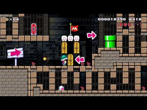 Ghost House of Disrepair (easy) by riverslq - SUPER MARIO MAKER - No Commentary