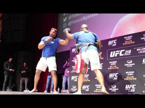 UFC 218 Open Workouts: Francis Ngannou Workout Highlights