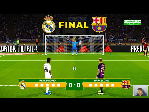 Real Madrid vs Barcelona - Penalty Shootout 2023 Final Supercopa Espana | eFootball PES Gameplay