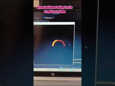 Draw Rainbow Using Turtle Graphics python